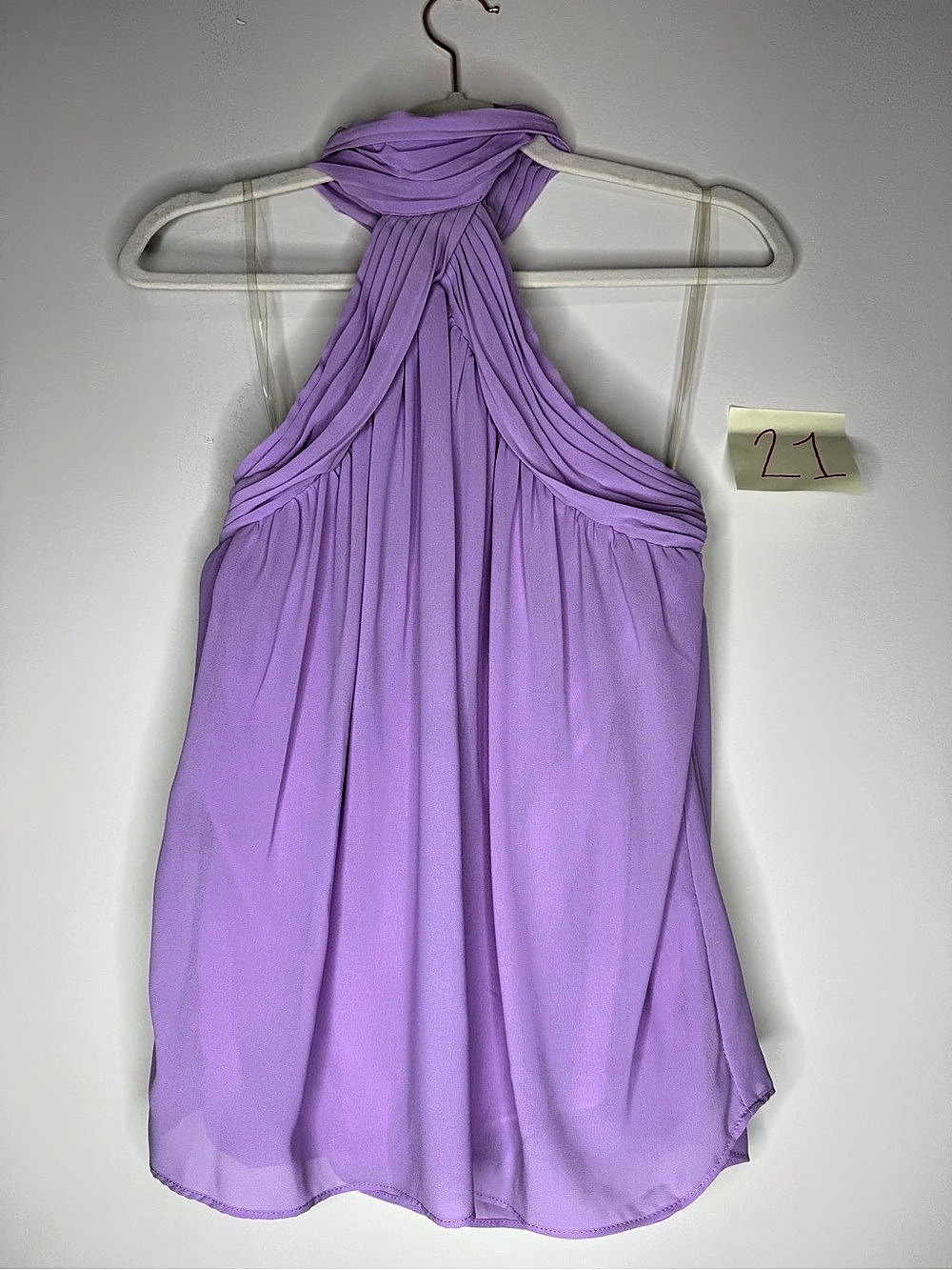 Do+Be Halter Draped Blouse in Purple Size Large NWT
